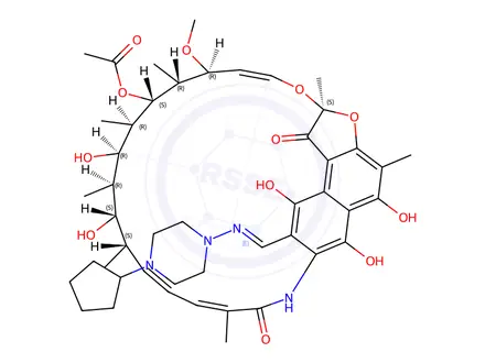 Chemical structure of Rifapentine impurity 19