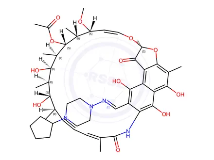 Chemical structure of Rifapentine impurity 18