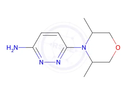 Chemical structure of 6-(3,5-Dimethylmorpholino)pyridazin-3-amine