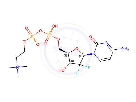 Chemical structure of Gemcitabine Diphosphate Choline