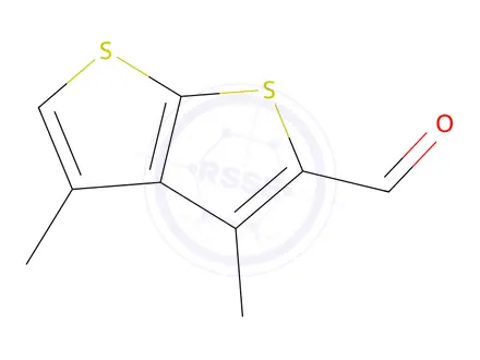 Chemical structure of 3,4-Dimethylthieno[2,3-b]thiophene-2-carboxaldehyde