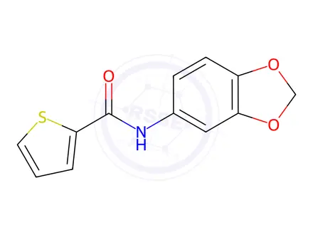 Chemical structure of N-(Benzo[d][1,3]dioxol-5-yl)thiophene-2-carboxamide