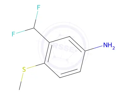 Chemical structure of 3-(Difluoromethyl)-4-(methylsulfanyl)aniline