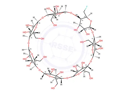 Chemical structure of 6A-Deoxy-6A-fluoro-β-Cyclodextrin
