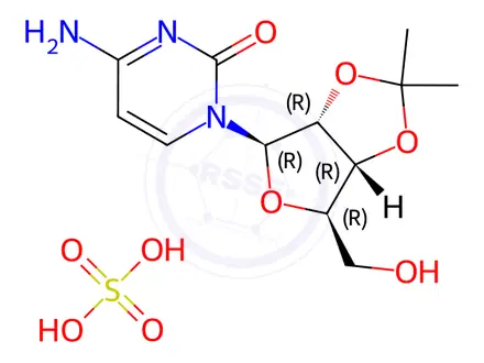 Chemical structure of 2',3'-Isopropylidenecytidine Sulfate