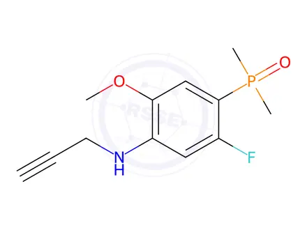 Chemical structure of (2-Fluoro-5-methoxy-4-(prop-2-yn-1-ylamino)phenyl)dimethylphosphine oxide