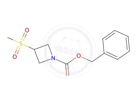 Chemical structure of Benzyl 3-(methylsulfonyl)azetidine-1-carboxylate