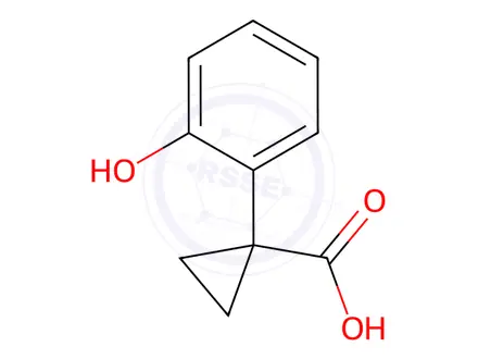 Chemical structure of 1-(2-hydroxyphenyl)cyclopropane-1-carboxylic acid