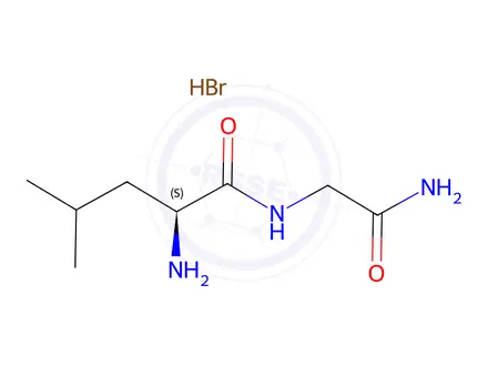 Chemical structure of H-Leu-Gly-Nh2 Hbr