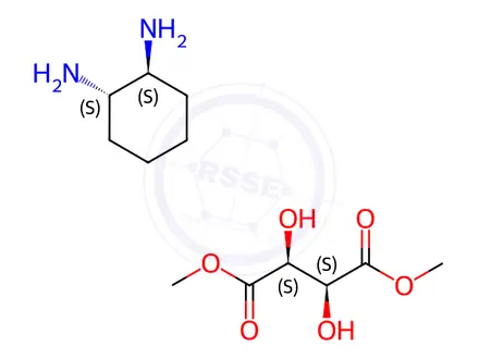 Chemical structure of (1S,2S)-Cyclohexane-1,2-diamine 1,4-dimethyl (2S,3S)-2,3-dihydroxybutanedioate