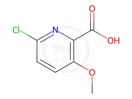 Chemical structure of 6-Chloro-3-methoxypicolinic acid
