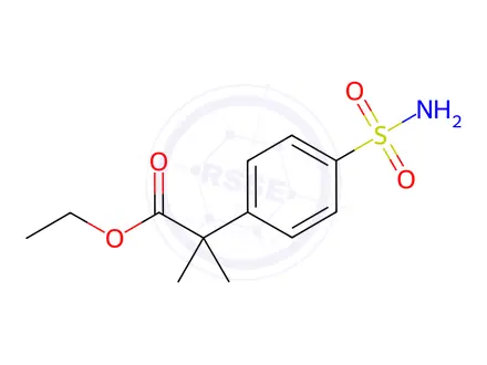Chemical structure of Ethyl 2-Methyl-2-(4-sulfamoylphenyl)propionate