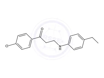 Chemical structure of 1-(4-Chlorophenyl)-3-((4-ethylphenyl)amino)propan-1-one