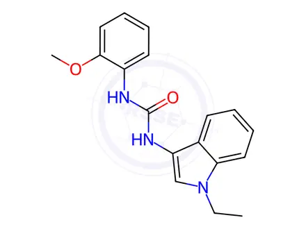 Chemical structure of 1-(1-Ethyl-1H-indol-3-yl)-3-(2-methoxyphenyl)urea