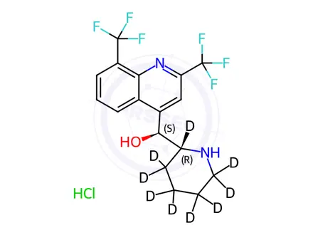 Chemical structure of Mefloquine-d10 Hydrochloride
