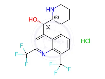 Chemical structure of Mefloquine Hydrochloride