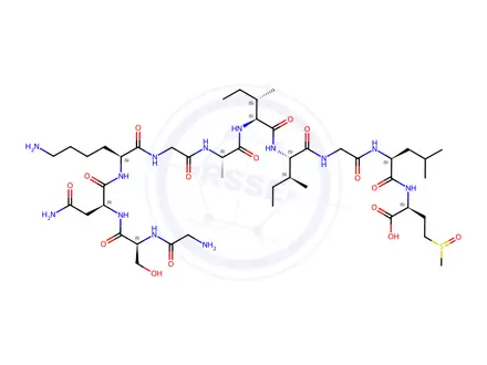 Chemical structure of (MET(O)35)-AMYLOID BETA-PROTEIN (25-35)