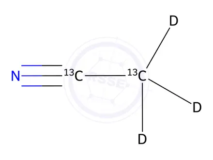 Chemical structure of Acetonitrile-​13C2-​d3