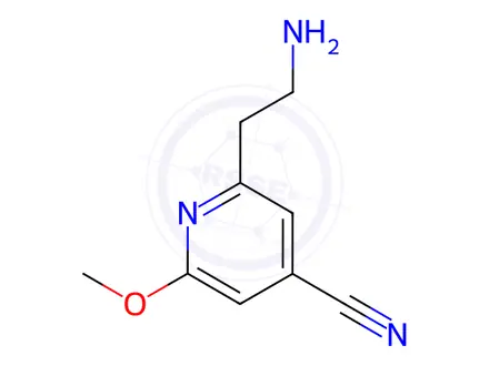 Chemical structure of 2-(2-Aminoethyl)-6-methoxyisonicotinonitrile