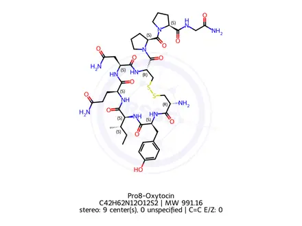 Chemical structure of Pro8-Oxytocin
