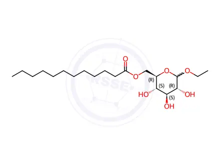 Chemical structure of Ethyl 6-O-dodecanoyl-D-glucopyranoside