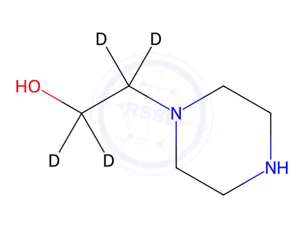 Chemical structure of N-(2-Hydroxyethyl)piperazine-d4