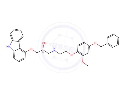 Chemical structure of (S)-(-)-4'-BENZYLOXYPHENYL-CARVEDILOL