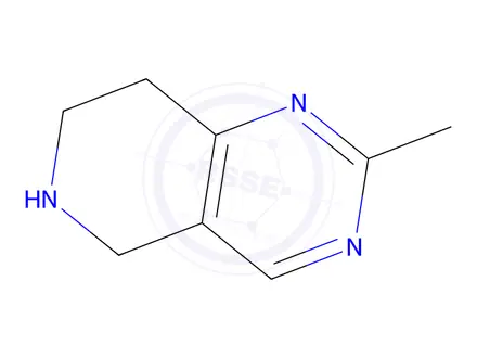 Chemical structure of 2-Methyl-5,6,7,8-tetrahydropyrido[4,3-d]pyrimidine hydrochloride