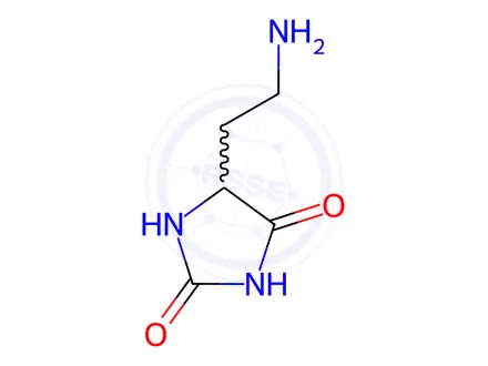 Chemical structure of 2,4-Imidazolidinedione, 5-(2-aminoethyl)-