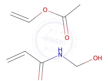 Chemical structure of Acetic acid ethenyl ester, polymer with N-(hydroxymethyl)-2-propenamide