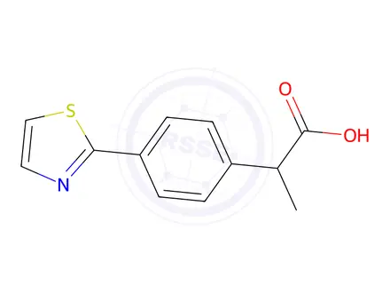 Chemical structure of α-Methyl-4-(2-thiazolyl)benzeneacetic acid