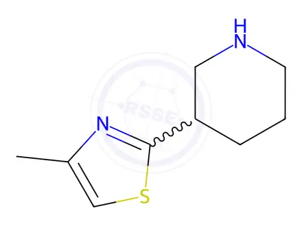 Chemical structure of 3-(4-Methyl-1,3-thiazol-2-yl)piperidine