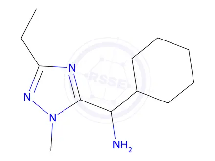 Chemical structure of Cyclohexyl(3-ethyl-1-methyl-1h-1,2,4-triazol-5-yl)methanamine