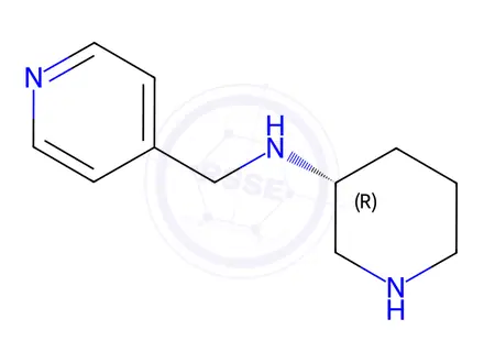 Chemical structure of (R)-N-(Pyridin-4-ylmethyl)piperidin-3-amine trihydrochloride