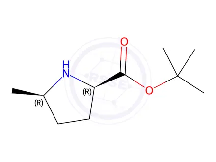 Chemical structure of (2R,5R)-tert-butyl 5-methylpyrrolidine-2-carboxylate