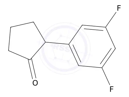 Chemical structure of 2-(3,5-Difluorophenyl)cyclopentan-1-one