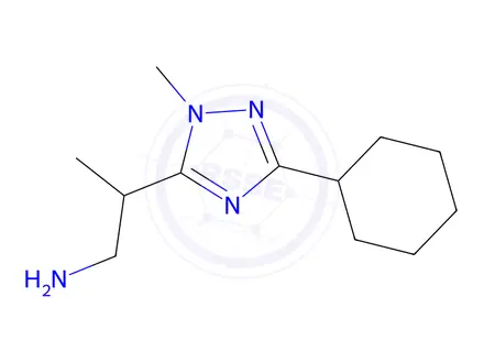 Chemical structure of 2-(3-Cyclohexyl-1-methyl-1h-1,2,4-triazol-5-yl)propan-1-amine