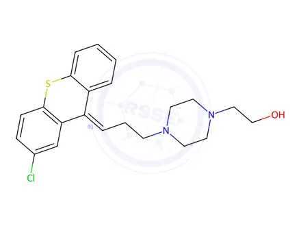 Chemical structure of trans-Clopenthixol