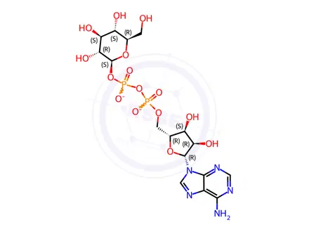 Chemical structure of Adenosine-5′-diphosphoglucose disodium salt