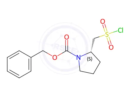 Chemical structure of BENZYL 2-((CHLOROSULFONYL)METHYL)PYRROLIDINE-1-CARBOXYLATE