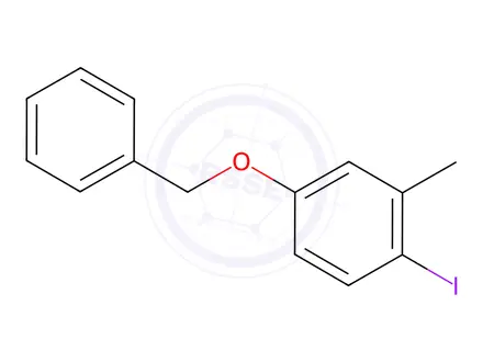 Chemical structure of Benzene, 1-iodo-2-methyl-4-(phenylmethoxy)-