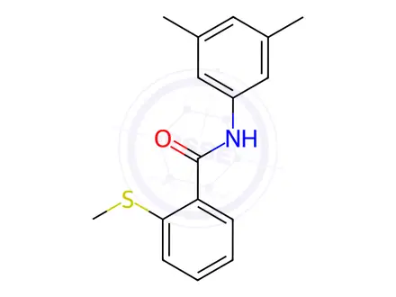 Chemical structure of N-(3,5-dimethylphenyl)-2-(methylthio)benzamide