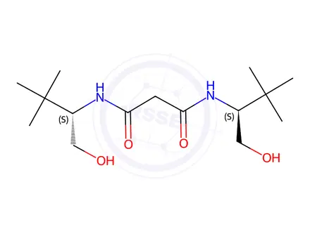 Chemical structure of N1,N3-bis((S)-1-hydroxy-3,3-dimethylbutan-2-yl)malonamide