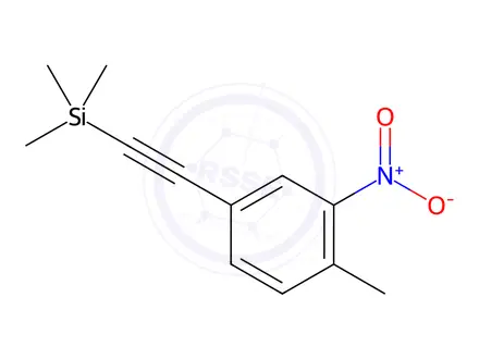 Chemical structure of Benzene, 1-methyl-2-nitro-4-[2-(trimethylsilyl)ethynyl]-