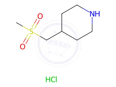 Chemical structure of 4-[(Methylsulfonyl)methyl]piperidine hydrochloride