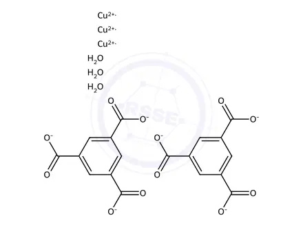 Chemical structure of HKUST-1, SSA: 1700-1750 m2/g