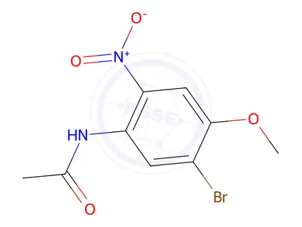 Chemical structure of N-(5-Bromo-4-methoxy-2-nitrophenyl)acetamide