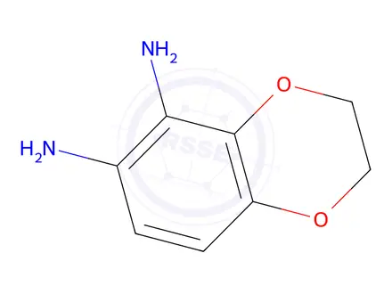 Chemical structure of 2,3-Dihydro-1,4-benzodioxine-5,6-diamine dihydrochloride