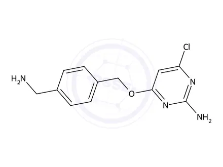 Chemical structure of 4-((4-(Aminomethyl)benzyl)oxy)-6-chloropyrimidin-2-amine