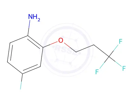 Chemical structure of 4-fluoro-2-(3,3,3-trifluoropropoxy)aniline